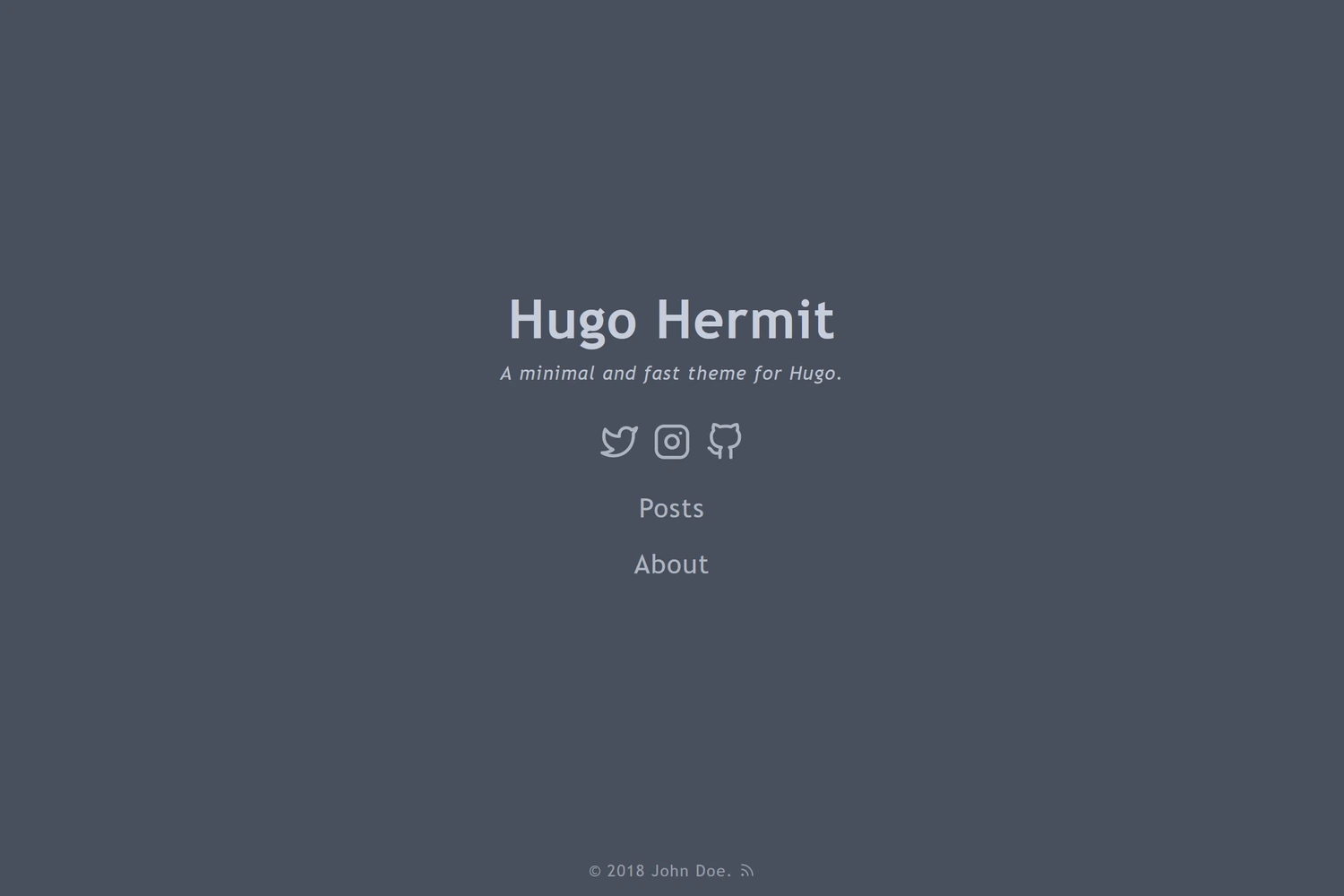 Hermit Hugo theme screenshot