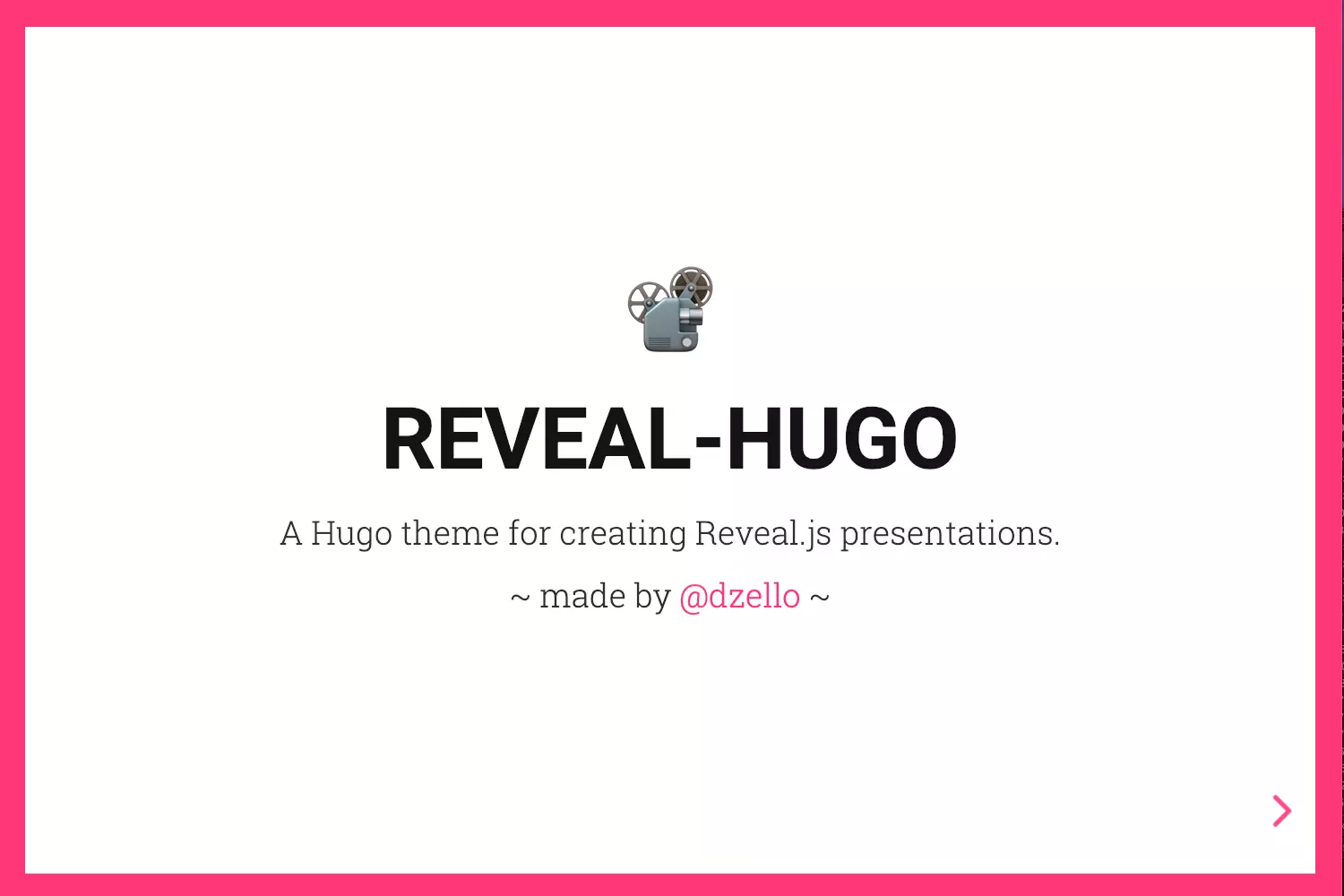 Reveal Hugo theme screenshot
