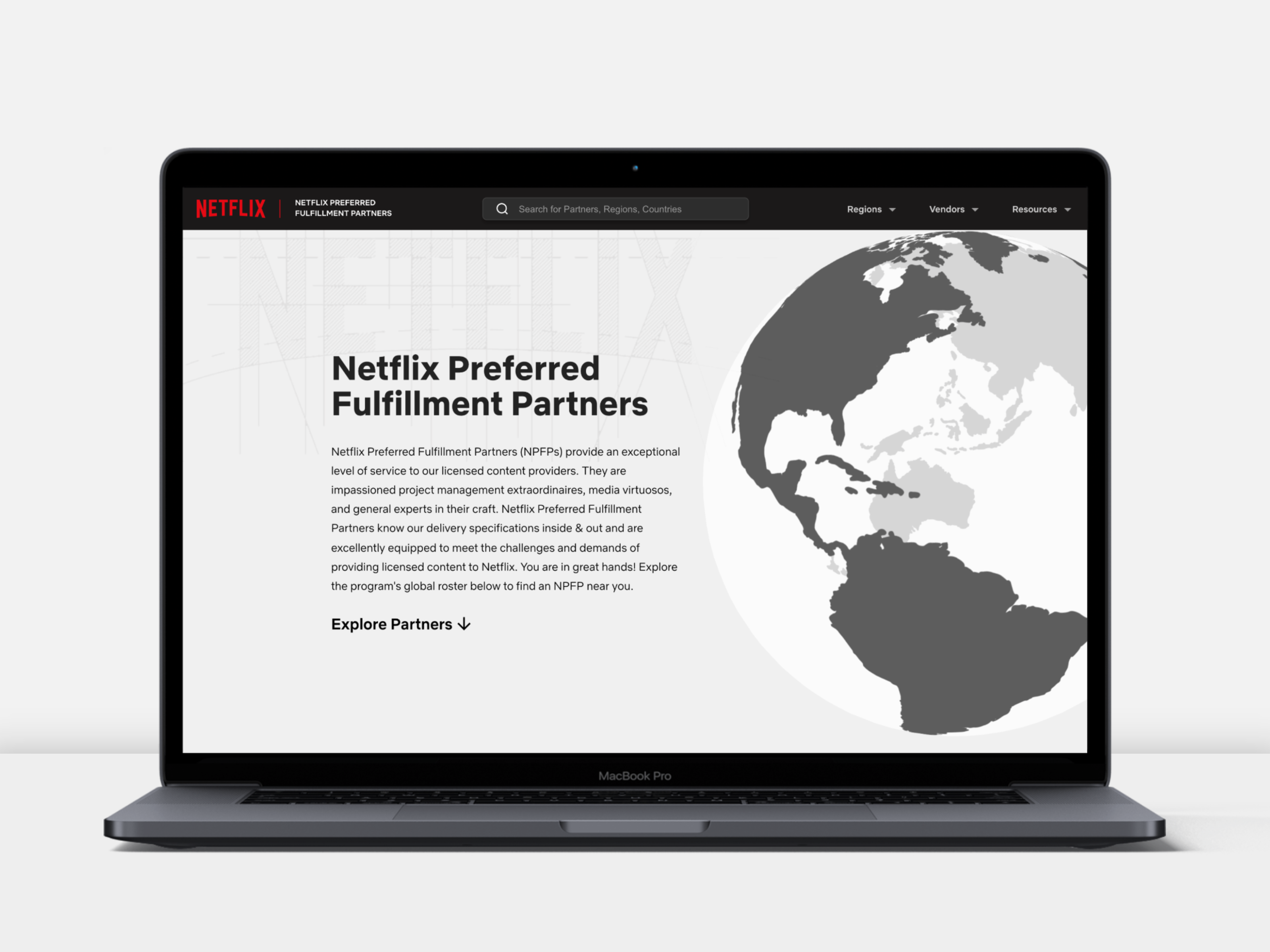 Netflix website on a laptop screen